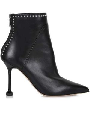 Ninalilou Nieten leder stiefelette schwarz