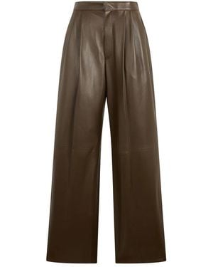 Bottega Veneta Wide Trousers - Brown