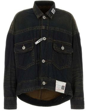 Maison Mihara Yasuhiro Denim Jackets - Black