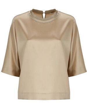Peserico Overhemden ,Geel Shirts - Naturel