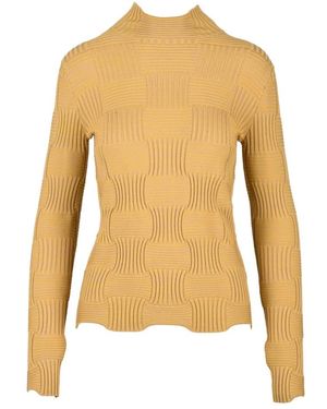 Bottega Veneta Round-Neck Knitwear - Amarillo