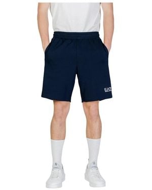 EA7 Baumwollmischung Hose Mit Vordertaschen - Blau