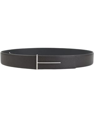Tom Ford Slim T Wende-Gürtel - Schwarz