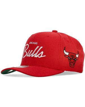 Mitchell & Ness Fitness ,Rood ,Polyester Head Coach-Pro Fit Curved Visor Cap