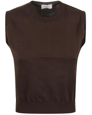 Charlott Round-Neck Knitwear - Marrone