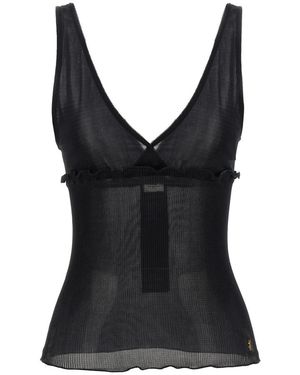 Saint Laurent Sleeveless Tops - Black