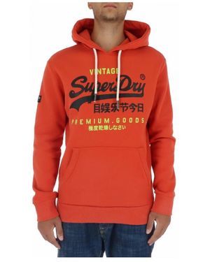 Superdry Hoodies - Rojo