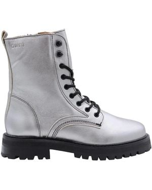 Dwrs Label Lace-Up Boots - Grey
