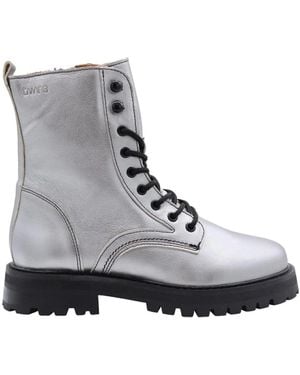 Dwrs Label Lace-Up Boots - Grey