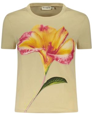 Desigual Tops ,Katoen Stockholm T-Shirt - Geel