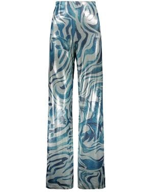 Alberta Ferretti Wide Trousers - Blue