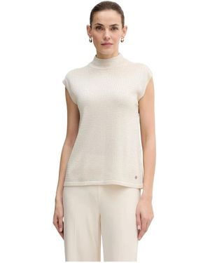 Joseph Ribkoff Truien & Vesten ,Nylon Mouwloze Pullover Met Strijkapplicatie - Wit