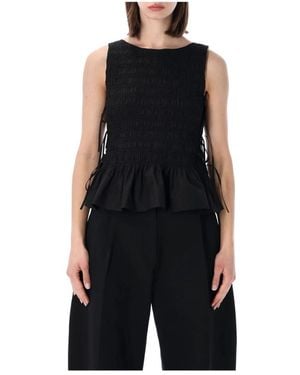 Ganni Sleeveless Tops - Black