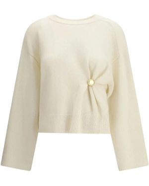 Loulou de Saison Bill Draped Sweater - Weiß