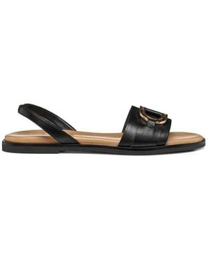 Geox Flat Sandals - Negro