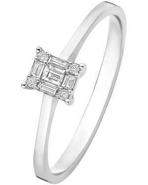 Isabel Bernard Accessoires ,Grijs ,De La Paix Maxime Ring Met Diamant - Metallic