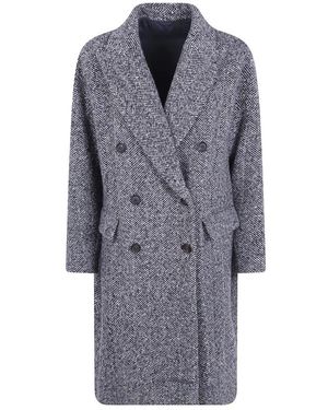 Brunello Cucinelli Jassen ,Zwart ,Single-Breasted Coats - Grijs
