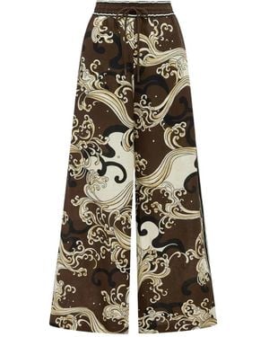 ALÉMAIS Wide Trousers - Brown