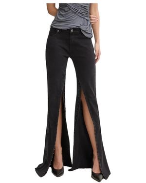 Y. Project Side Hook Flared Jeans - Schwarz