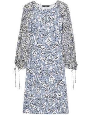 Weekend Blaues Florales Kurzes Kleid