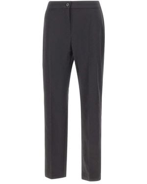 Elena Miro Straight Trousers - Grey