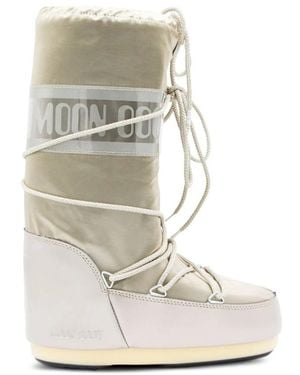 Moon Boot Schoenen ,Grijs ,Leer Icon Glance Boots - Naturel