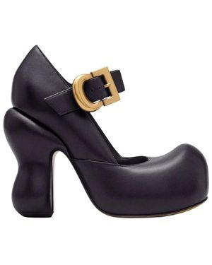 Marc Jacobs Hebilla Negra Puntera Redonda Tacones Esculpidos, Mujer, Talla - Azul