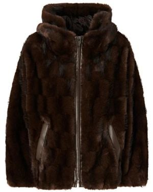 Pinko Faux Fur & Shearling Jackets - Marrone