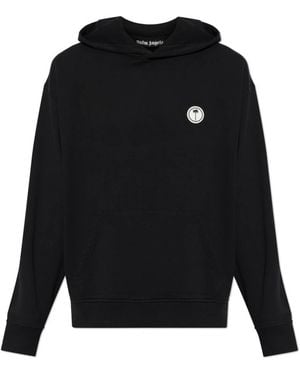 Palm Angels Hoodies & Sweatvesten ,Zwart ,Katoen Katoenen Hoodie