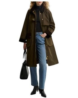 Barbour Single-Breasted Coats - Negro