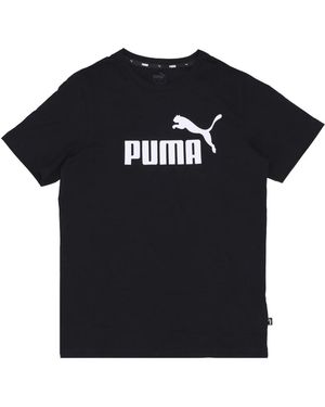 PUMA Ess Logo Tee - Zwart