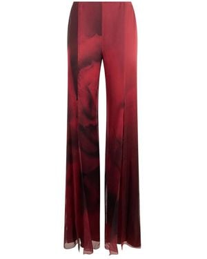 Alberta Ferretti Wide Trousers - Rojo
