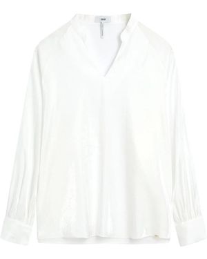 Cinque Overhemden ,Wit ,Elegante Witte Blouse Met Geplooide Mouwen