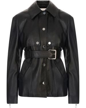 Sportmax Leather Jackets - Black
