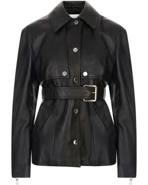Sportmax Nappa Leder Zweiteiler Jacke - Schwarz