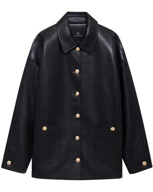 Anine Bing Leather Jackets - Blue