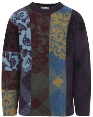 Dries Van Noten Round-Neck Knitwear - Bleu