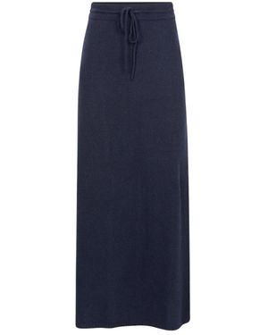 Ame Maggy Lange Gebreide Rok - Blauw