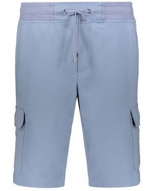 Moorer Korte Broeken ,Blauw ,Polyester Zomer Shorts