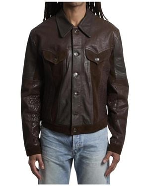 Versace Lederblouson - Schwarz
