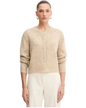 Fracomina Strickjacke Mit Zierknöpfen - Natur