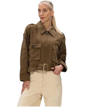 My Essential Wardrobe Jassen ,Groen ,Katoen Mwlyon Short Jacket - Bruin