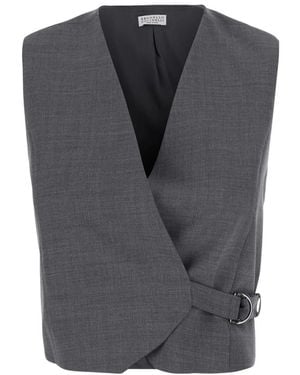 Brunello Cucinelli Vests - Bleu