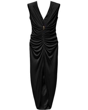 Versace Kleedjes ,Zwart ,Viscose-Jersey Avondjurk