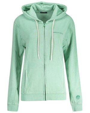 North Sails Geprägter Kapuzenpullover Mit Reißverschluss - Grün