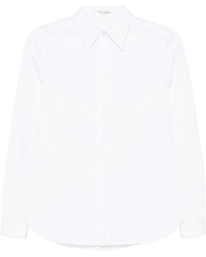 Saint Laurent Shirt Met Platte Kraag - Wit