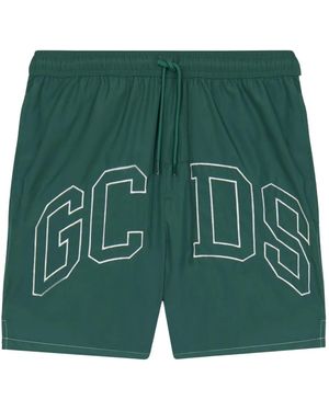 Gcds Badmode ,Groen ,Zwemshorts Met Tweekleurig Design