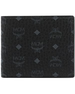 MCM Accessoires ,Zwart ,Leer Bi-Fold Portemonnee