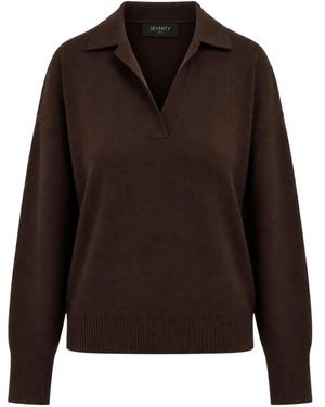 Seventy Polo Van Fiammato Jersey - Bruin