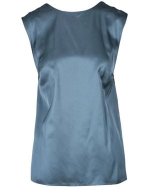 SKILLS & GENES Sleeveless Tops - Blu
